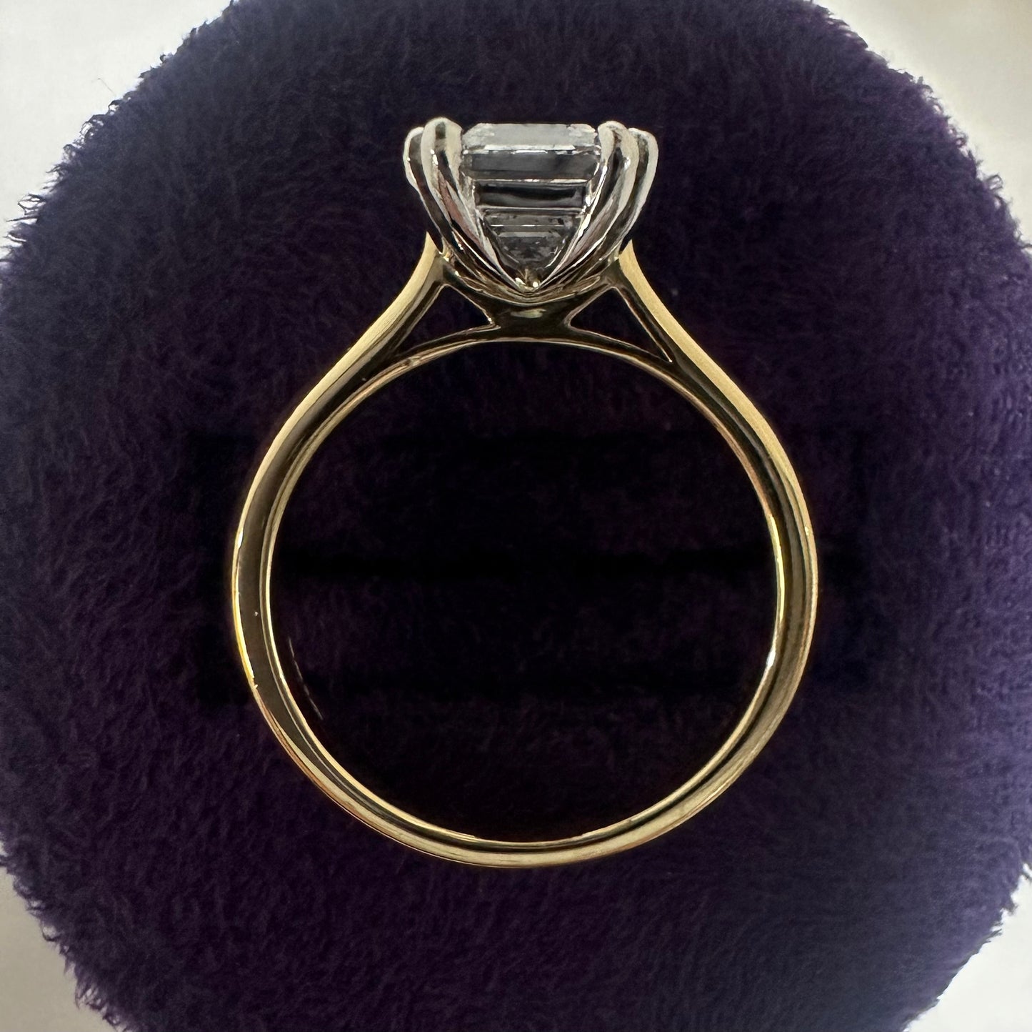 18ct Asscher Cut Diamond Ring