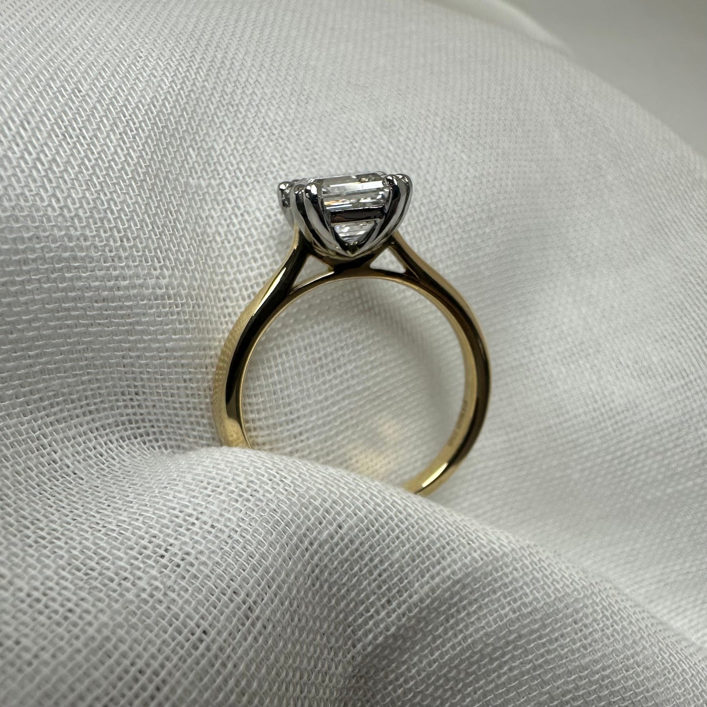 18ct Asscher Cut Diamond Ring