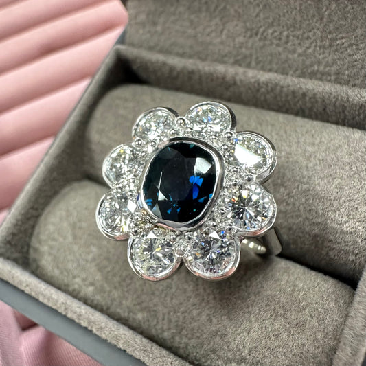 Sapphire and Diamond Ring