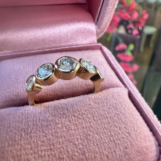 9ct Diamond 5 Stone Ring - Lucy in the Sky