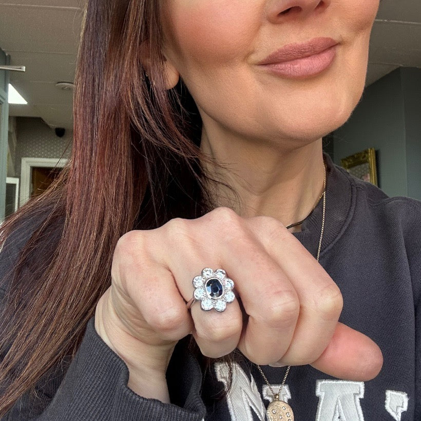 Sapphire and Diamond Ring