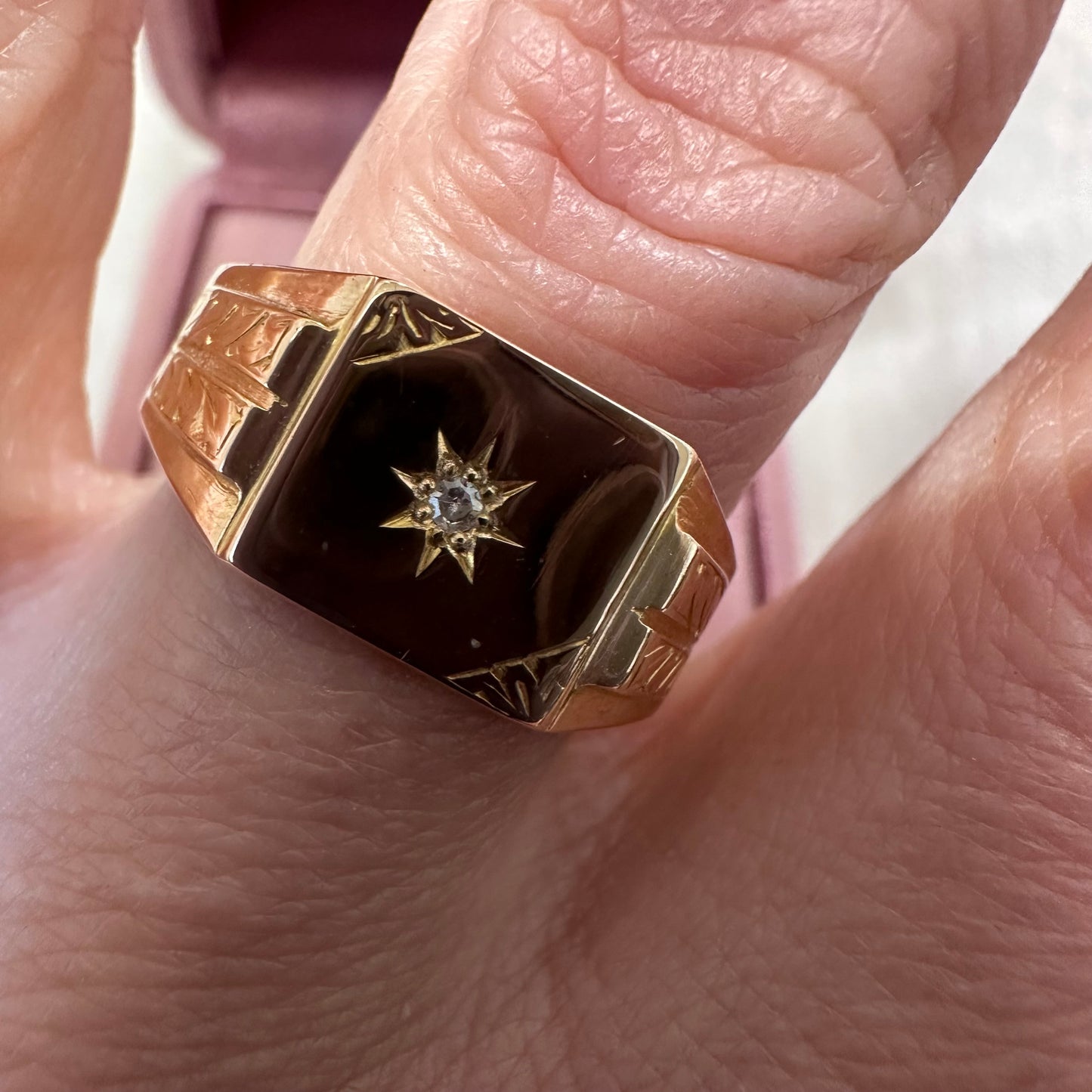 9ct Diamond Signet Ring