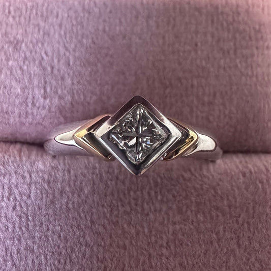 18ct Two Tone Diamond Ring - Lucy in the Sky