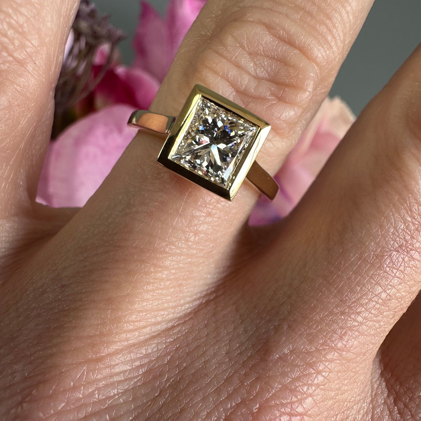 18ct Princess Cut Diamond Ring - Lucy in the Sky