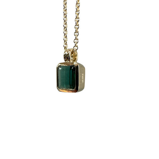 9ct Teal Blue Tourmaline Necklace - Lucy in the Sky