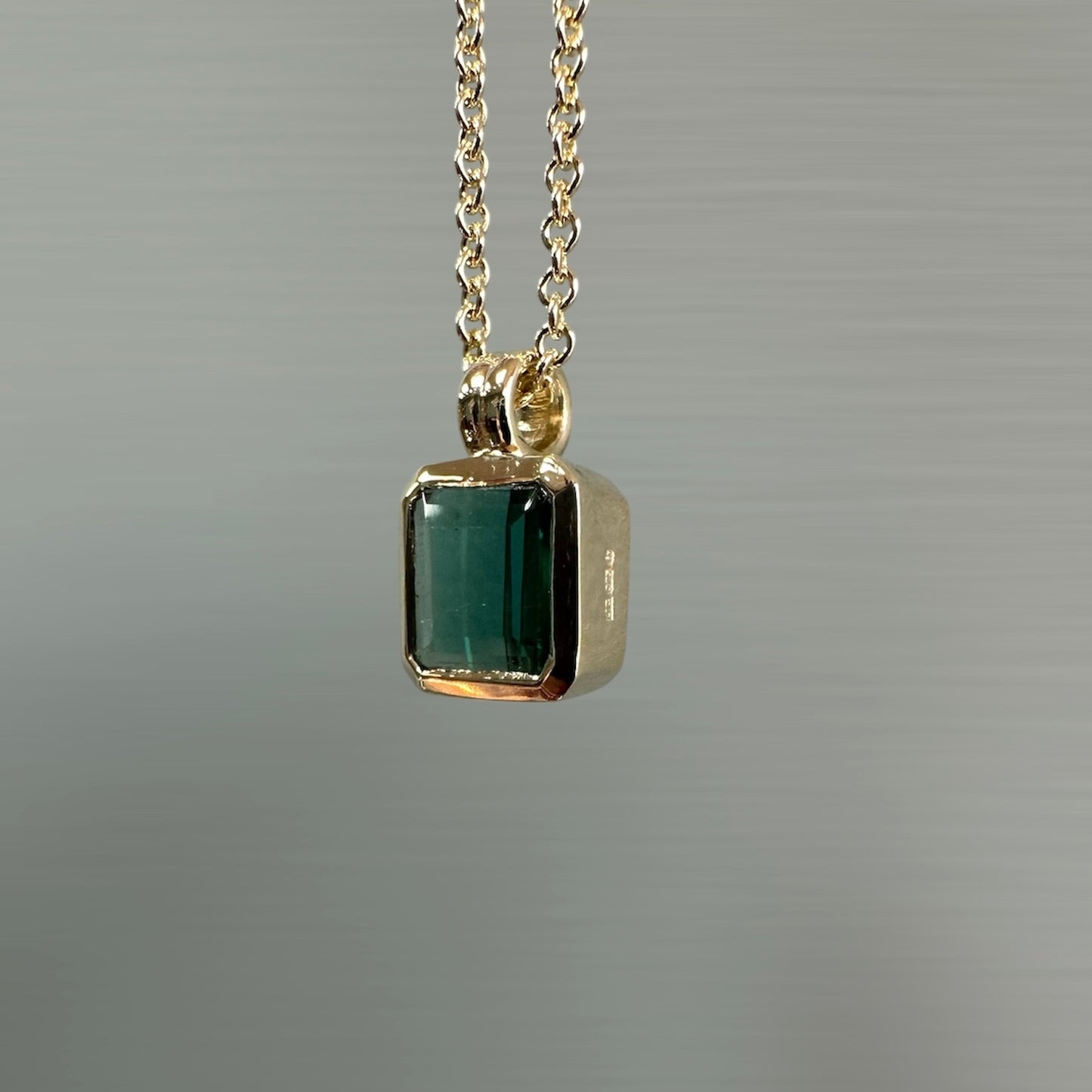9ct Teal Blue Tourmaline Necklace