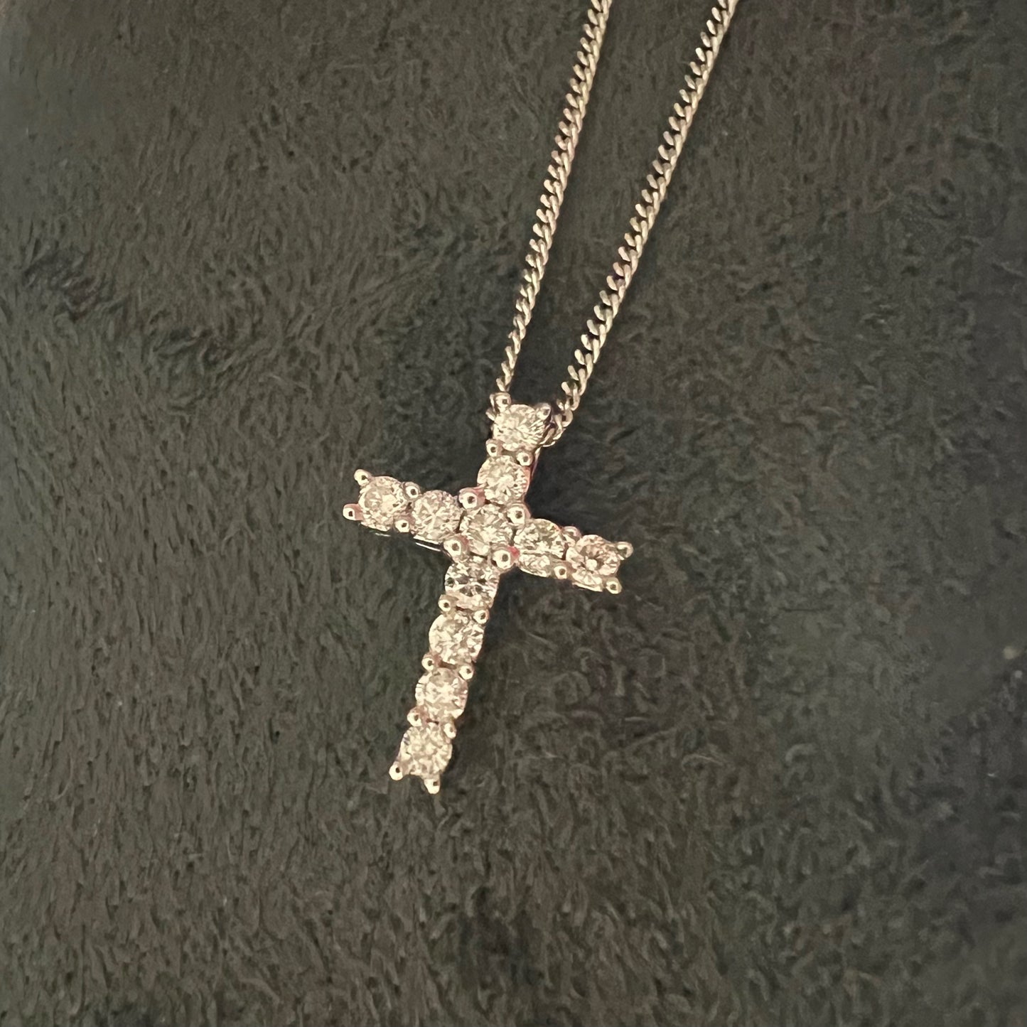 9ct Diamond Cross Necklace