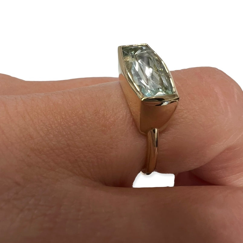 2.91ct Cushion Brazilian Green Sapphire.