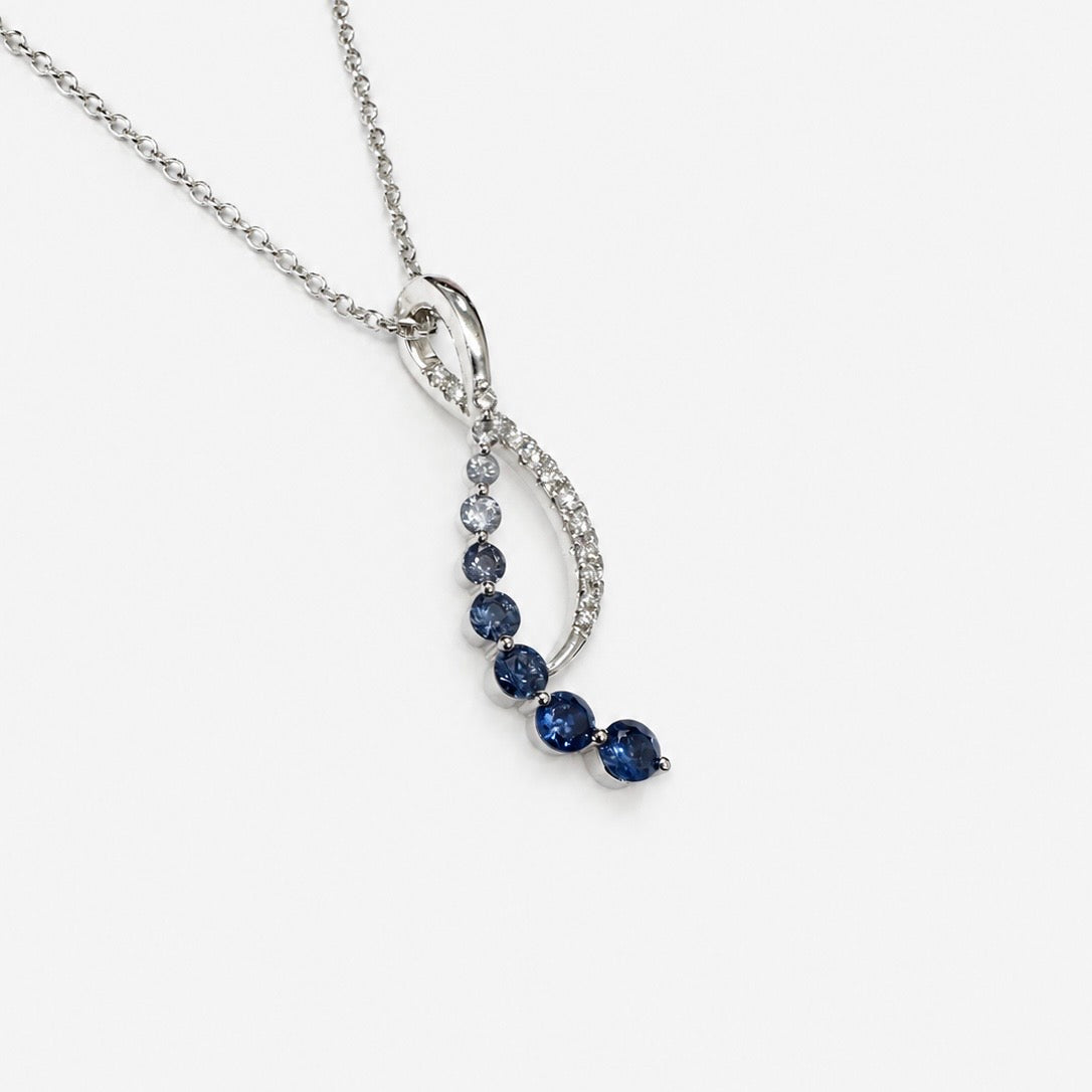 14ct Sapphire & Diamond Necklace