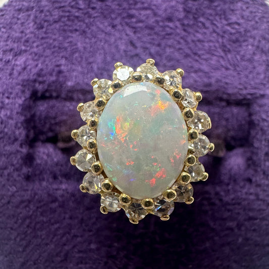 18ct Opal & Diamond Ring