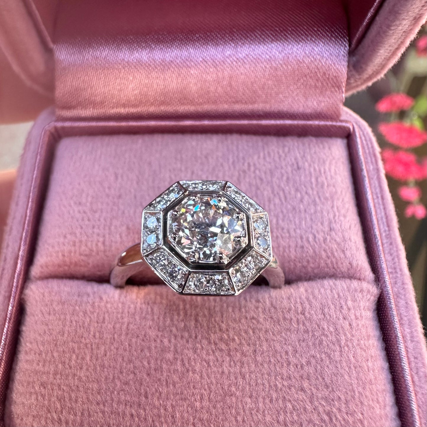 Platinum Vintage Style Diamond Ring - Lucy in the Sky