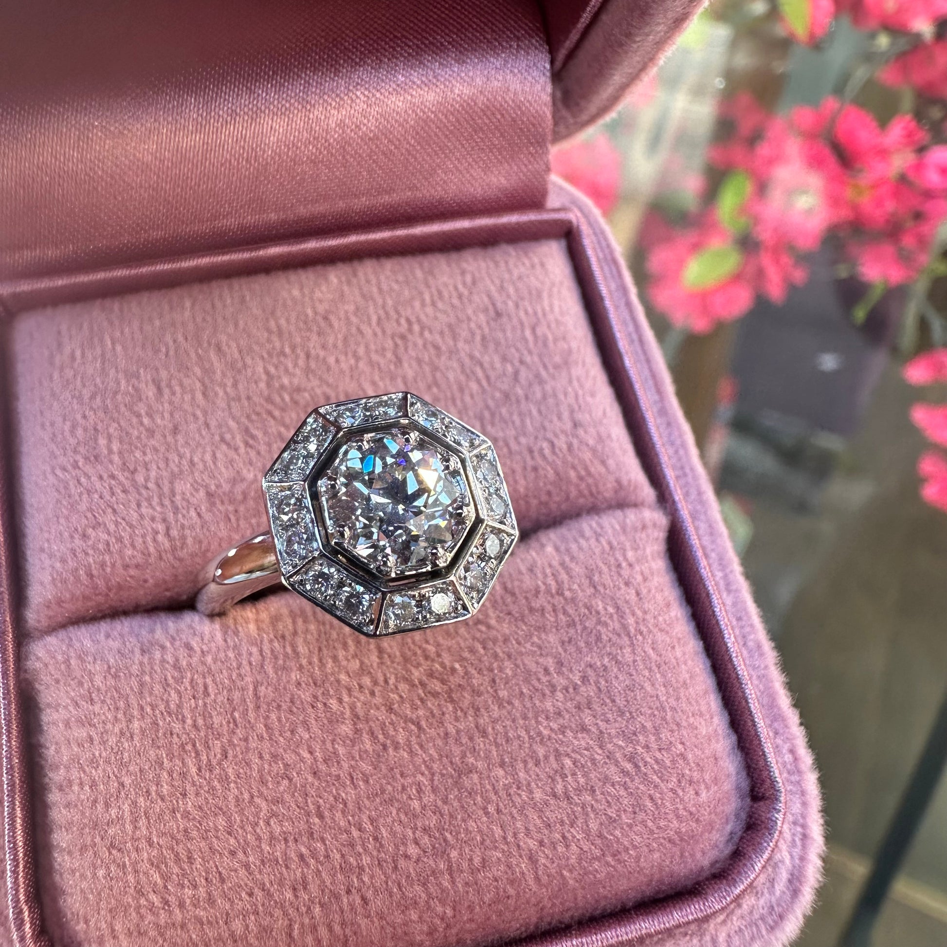 Platinum Vintage Style Diamond Ring - Lucy in the Sky