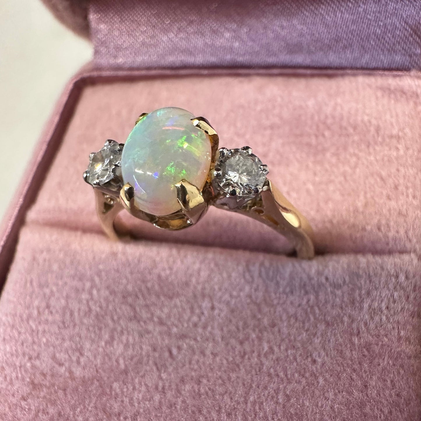 18ct Opal and Diamond Ring