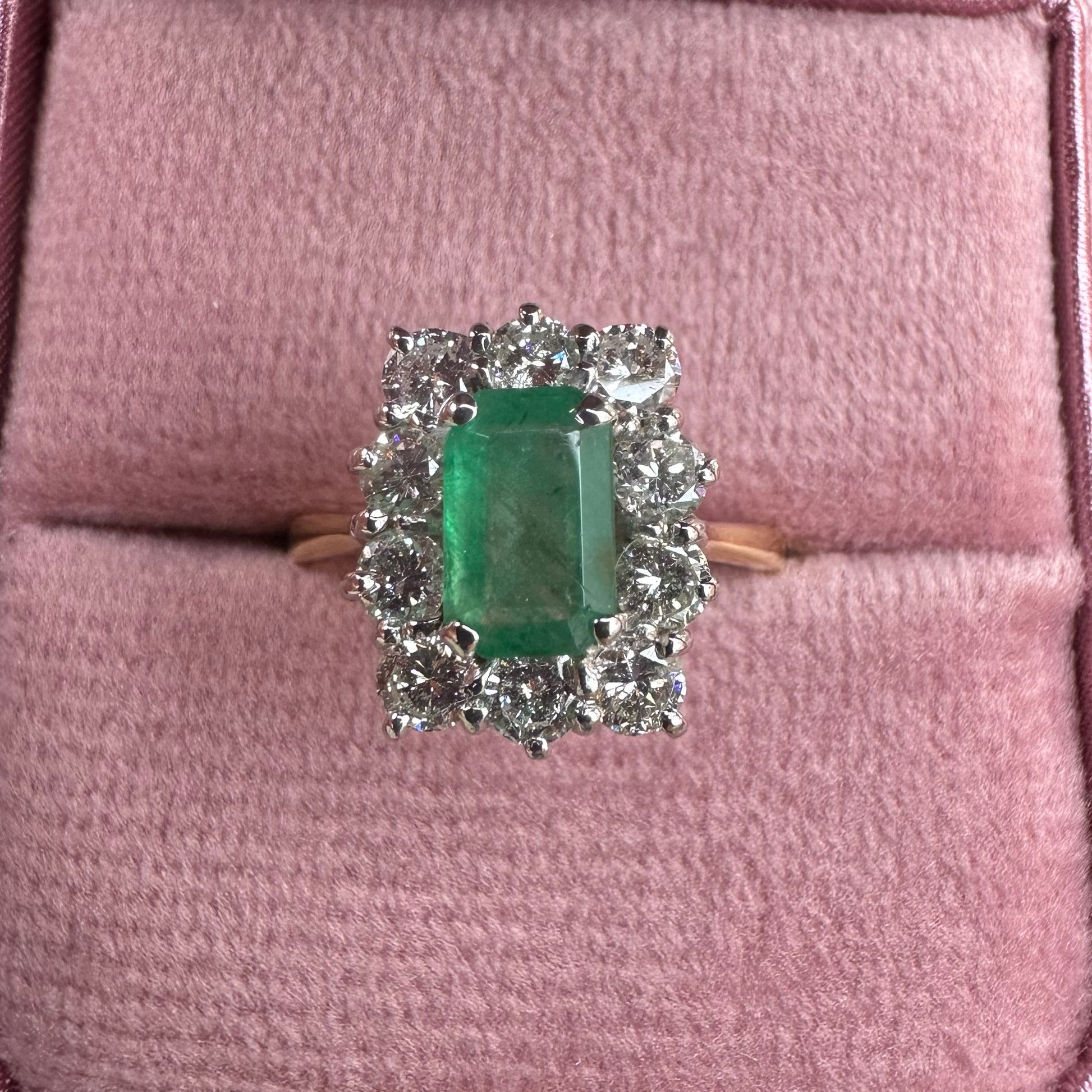 18ct Emerald & Diamond Cluster - Lucy in the Sky