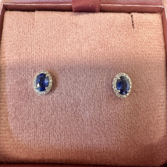 18ct Sapphire & Diamond Earrings
