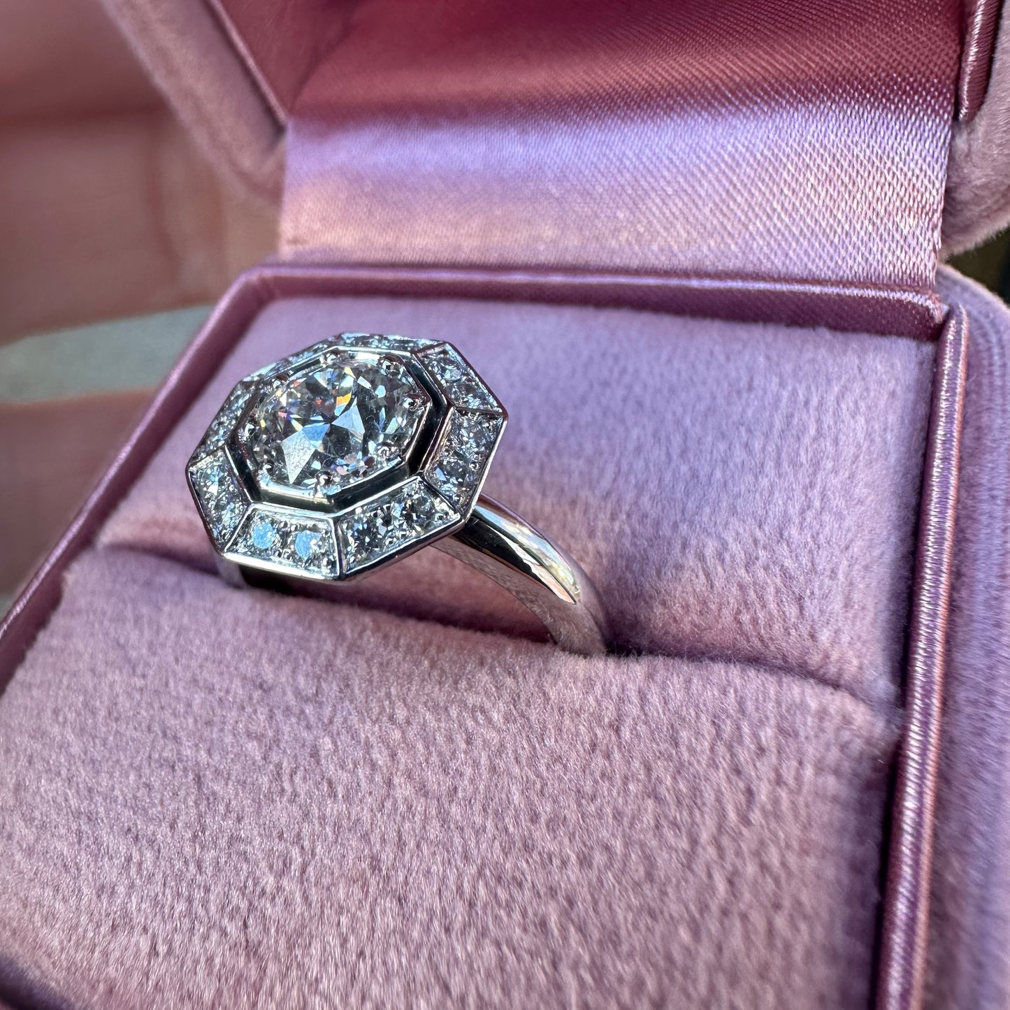 Platinum Vintage Style Diamond Ring - Lucy in the Sky