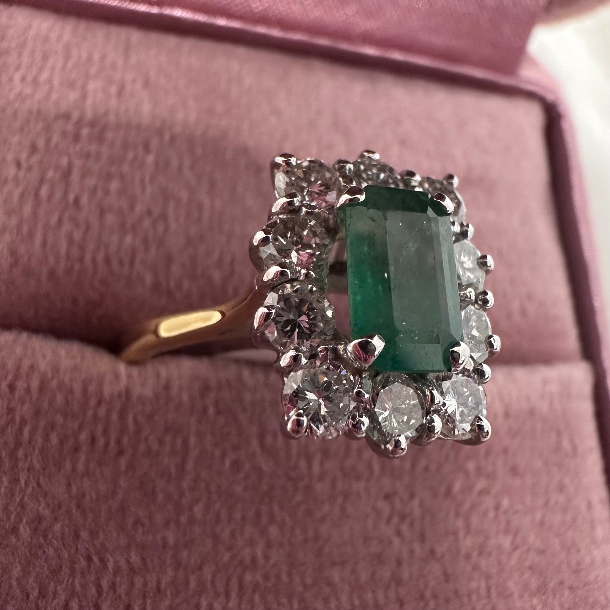 18ct Emerald & Diamond Cluster - Lucy in the Sky