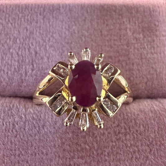 18ct Ruby and Diamond Ring - Lucy in the Sky