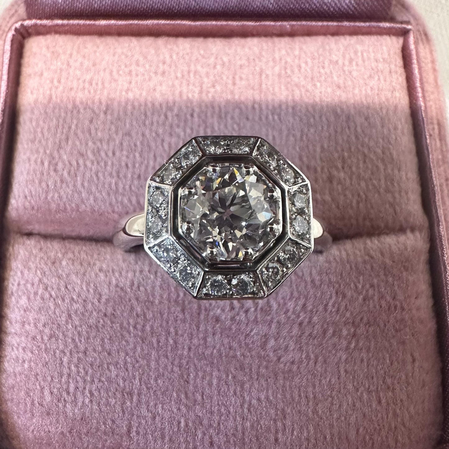 Platinum Vintage Style Diamond Ring - Lucy in the Sky