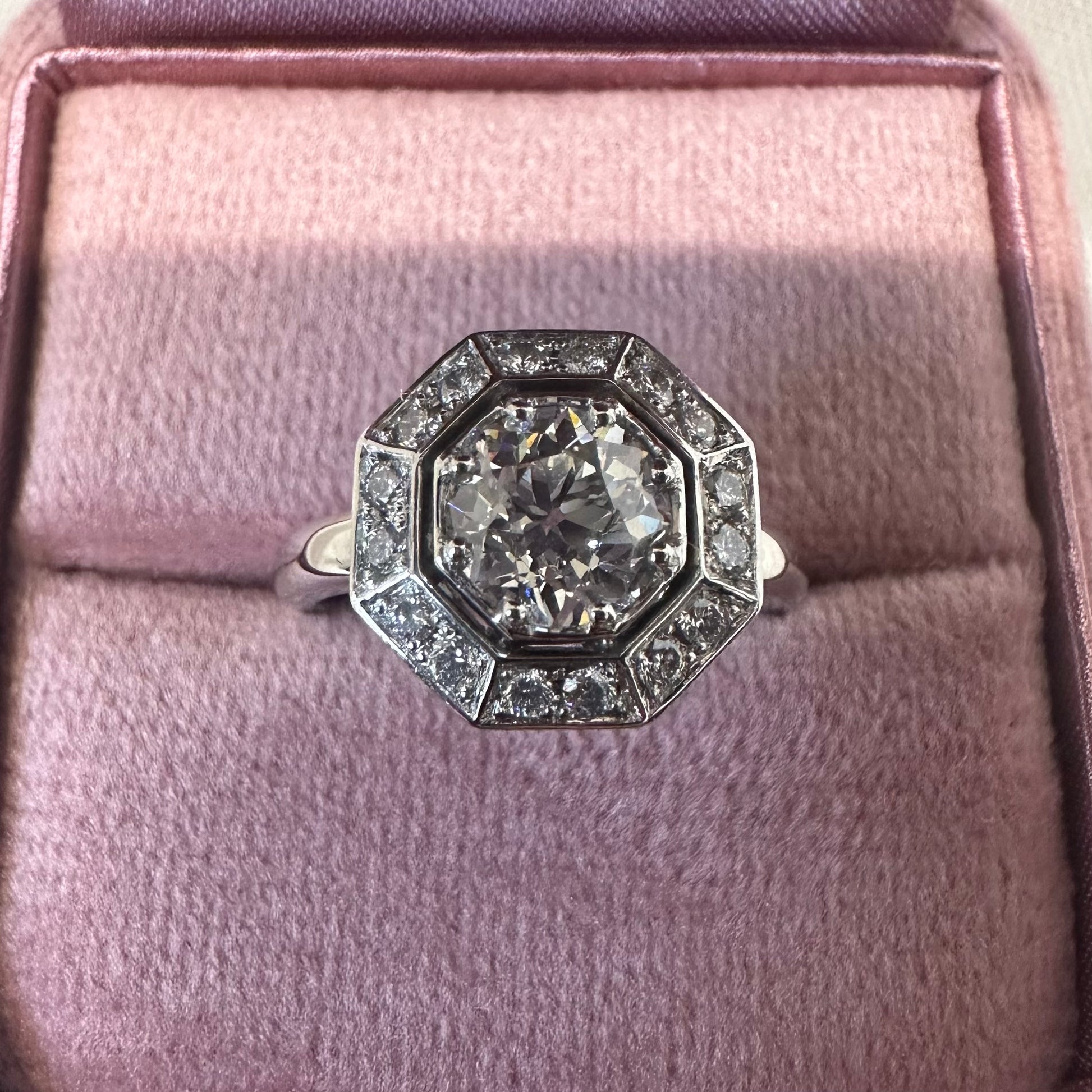 Platinum Vintage Style Diamond Ring - Lucy in the Sky