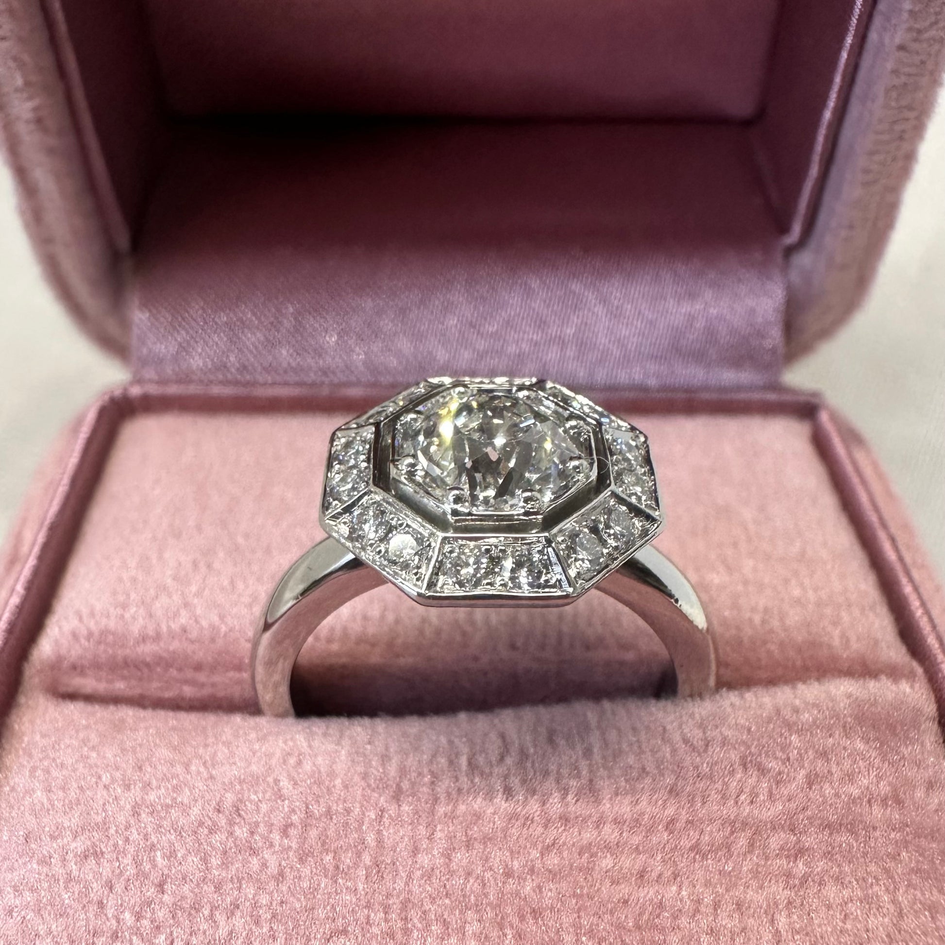 Platinum Vintage Style Diamond Ring - Lucy in the Sky