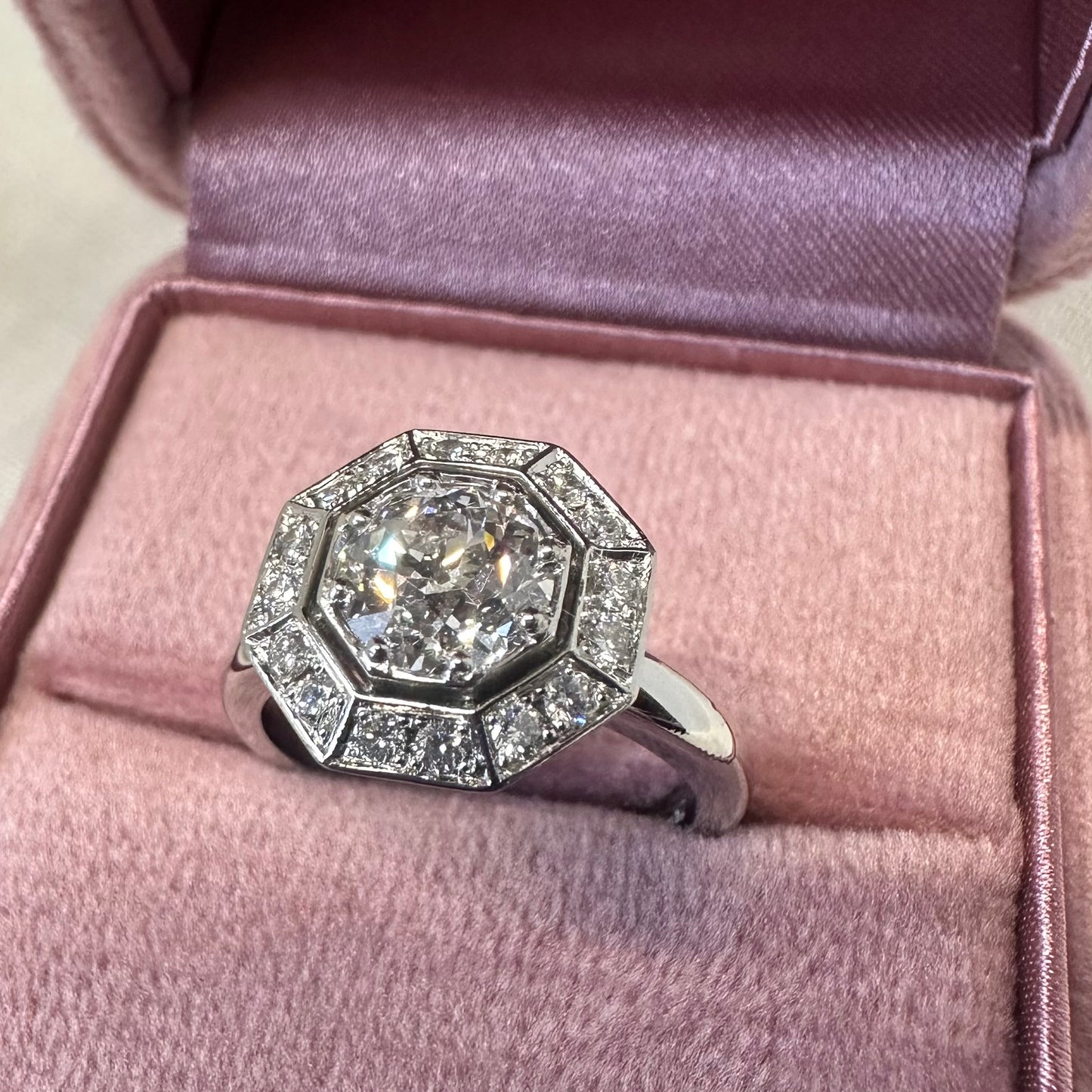 Platinum Vintage Style Diamond Ring - Lucy in the Sky