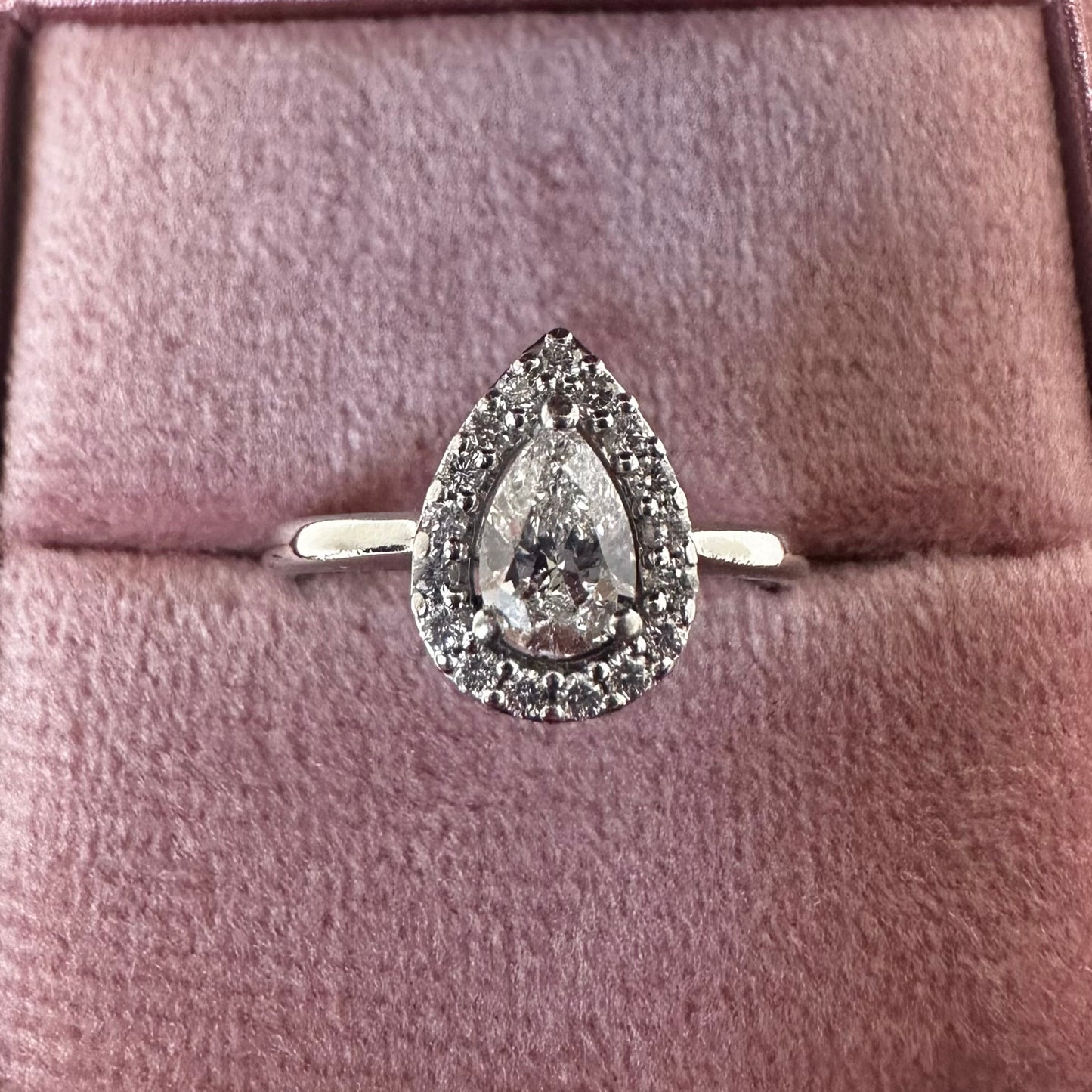 Platinum Pear Diamond Ring - Lucy in the Sky