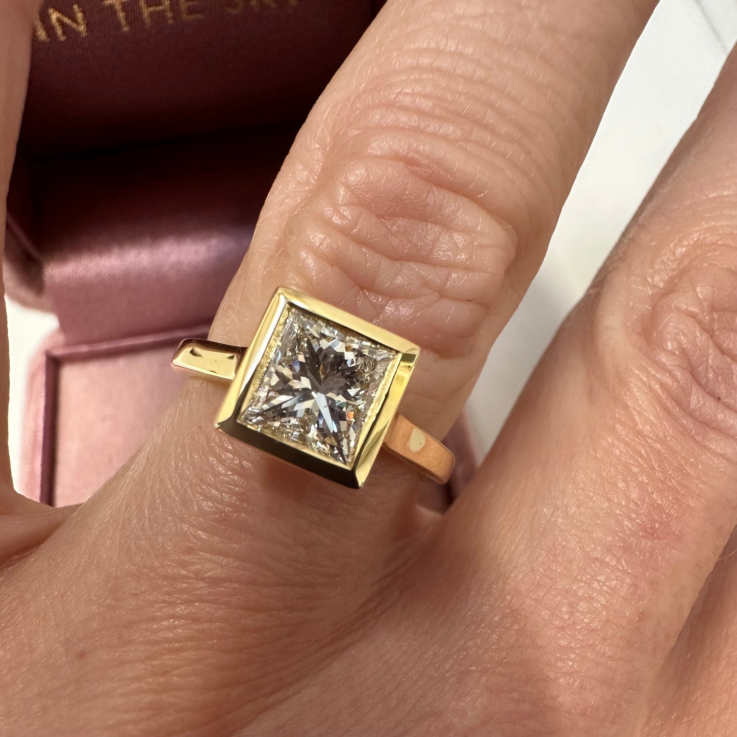 18ct Princess Cut Diamond Ring - Lucy in the Sky