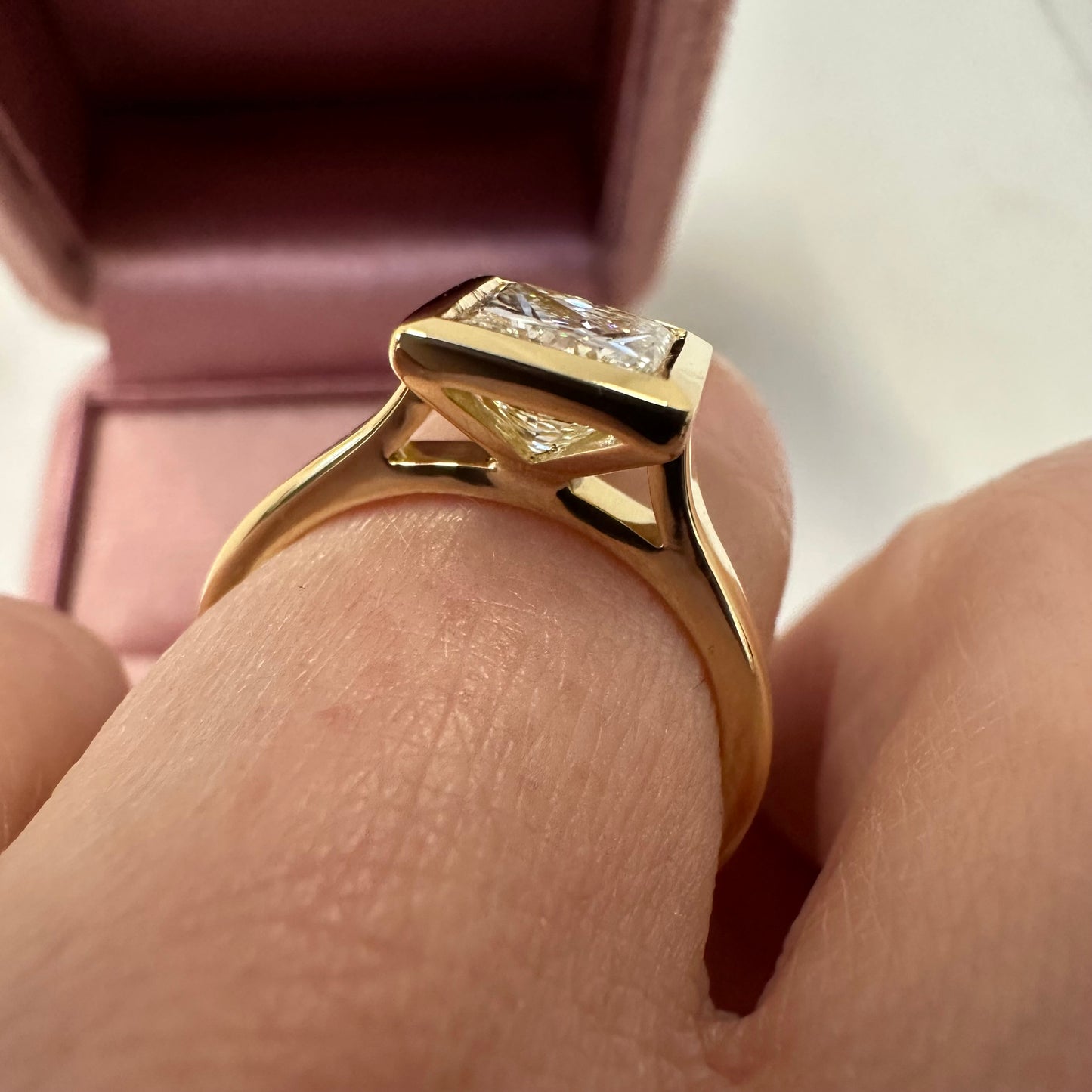 18ct Princess Cut Diamond Ring - Lucy in the Sky