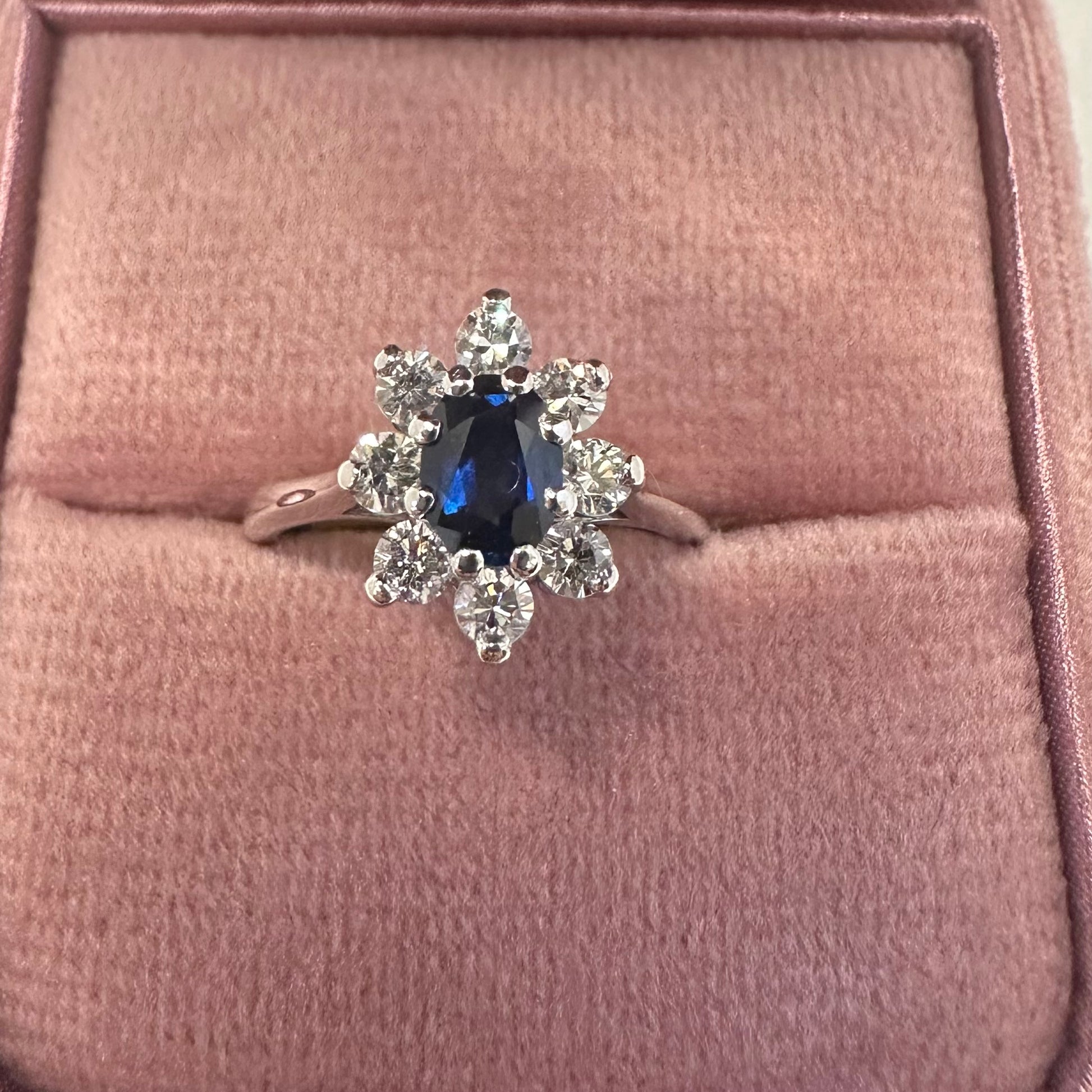 18ct Sapphire & Diamond Cluster - Lucy in the Sky