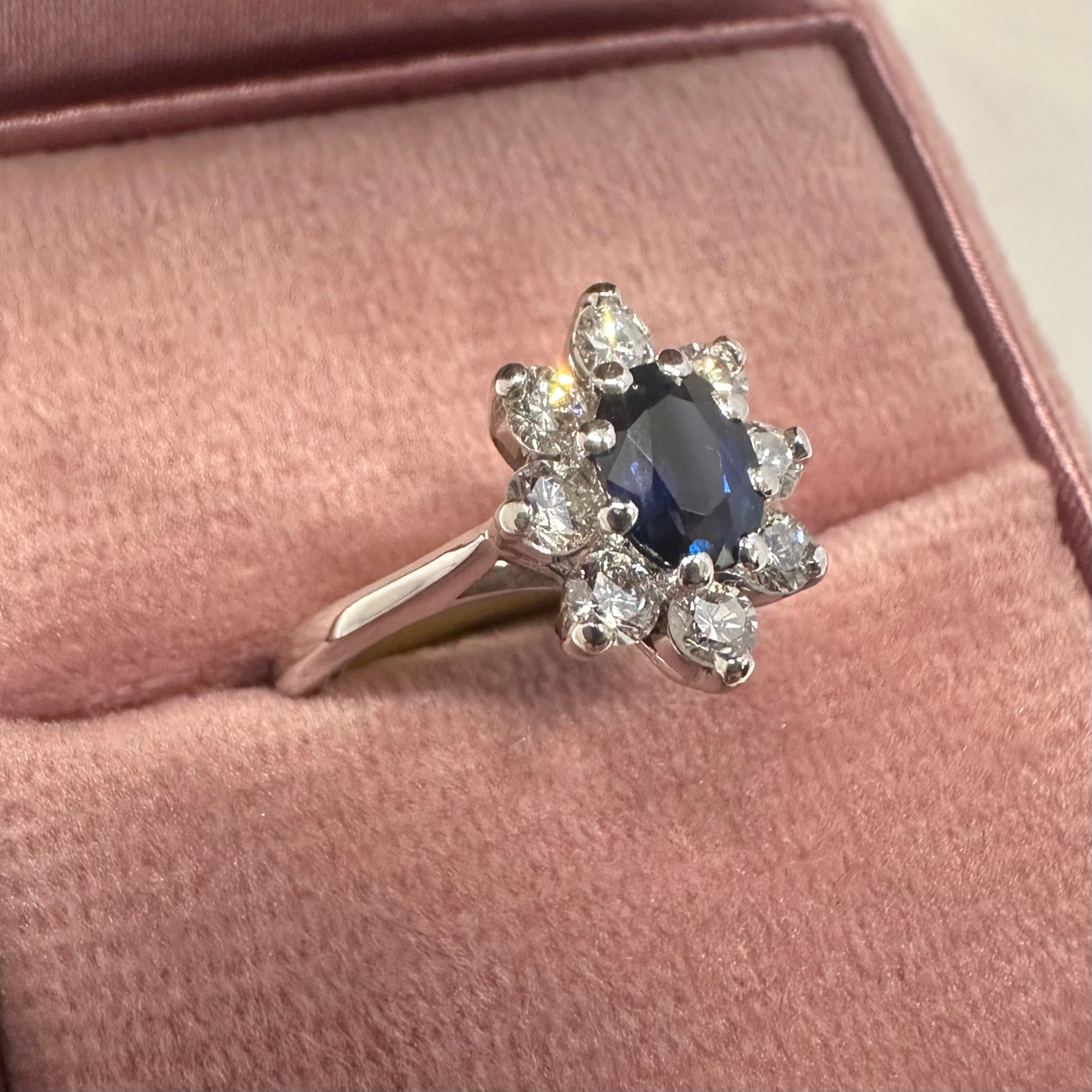 18ct Sapphire & Diamond Cluster - Lucy in the Sky