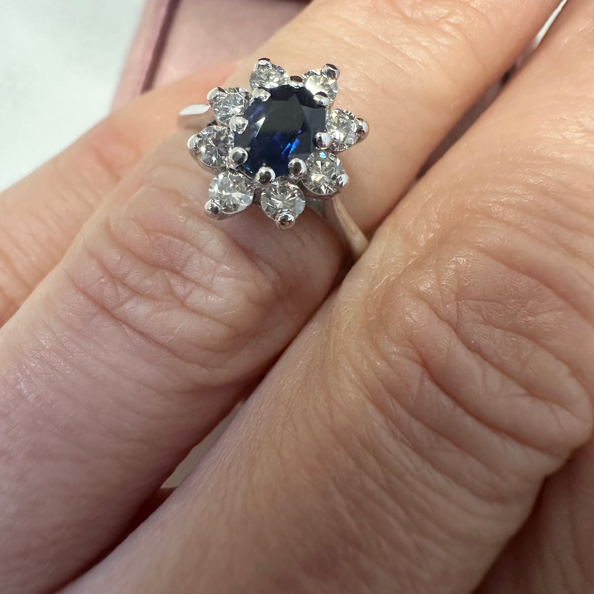 18ct Sapphire & Diamond Cluster - Lucy in the Sky