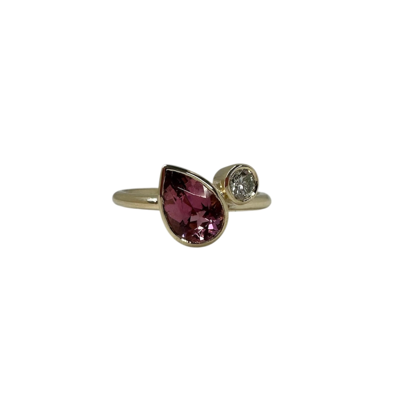 Pink Tourmaline & Diamond Ring