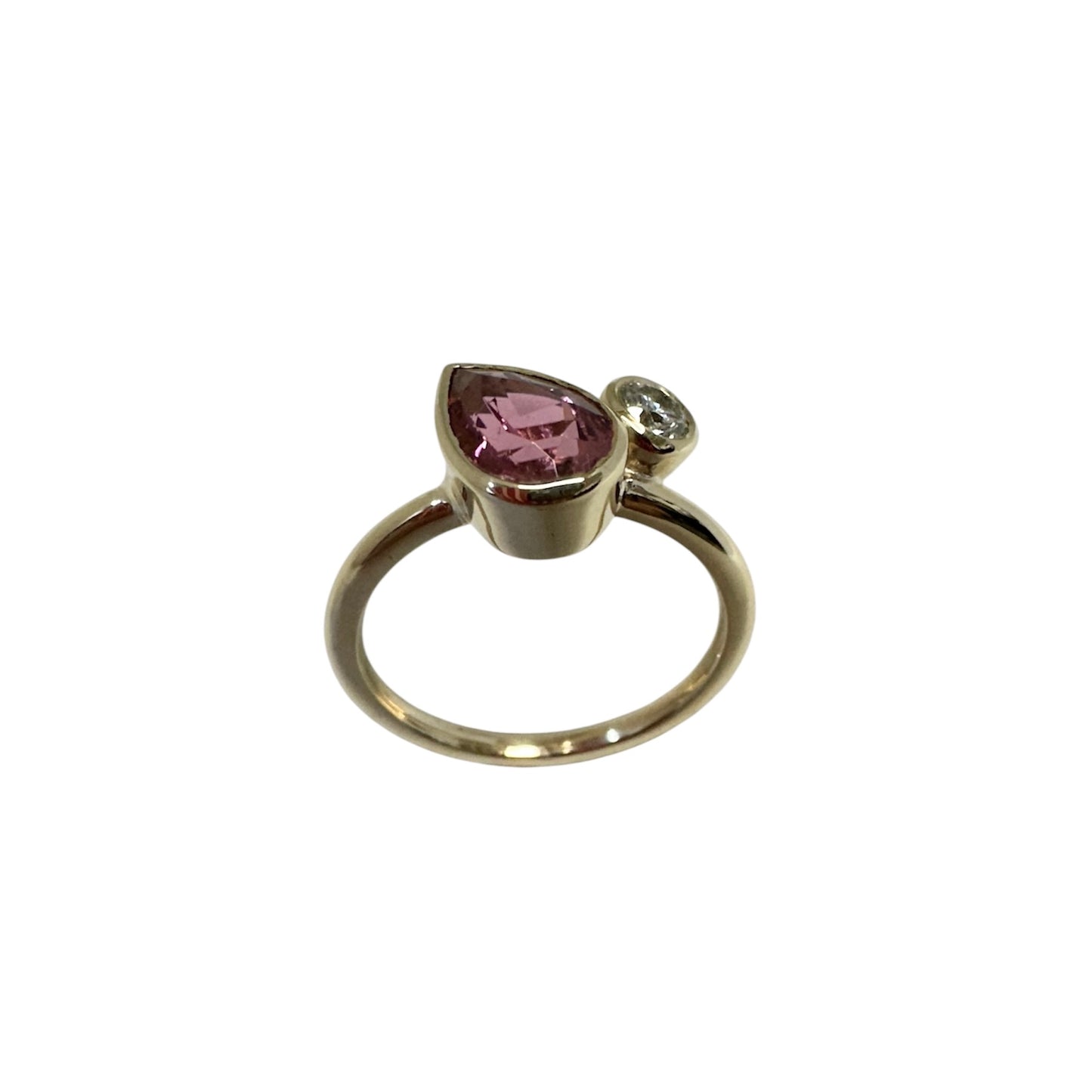 Pink Tourmaline & Diamond Ring
