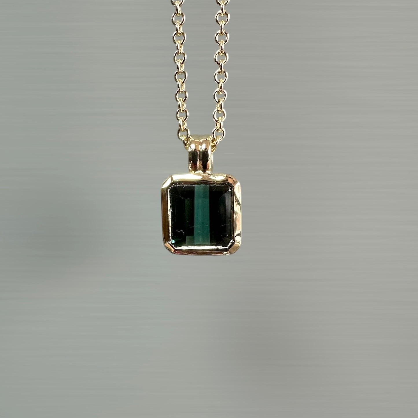9ct Teal Blue Tourmaline Necklace