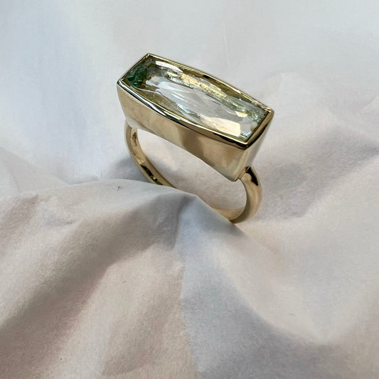 2.91ct Cushion Brazilian Green Sapphire.